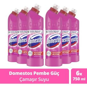 Domestos Pembe Güç 750 ml Çamaşır Suyu (6 adet)