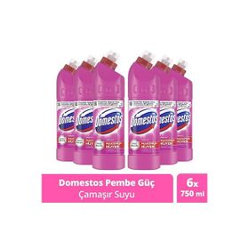 Domestos Pembe Güç 750 ml Çamaşır Suyu (6 adet)
