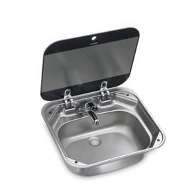 Dometic SNG4237 Cam Kapaklı Kare Karavan Lavabo Eviye