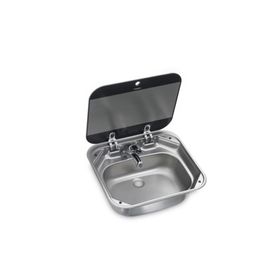 Dometic SNG4237 Cam Kapaklı Kare Karavan Lavabo Eviye