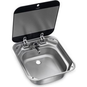Dometic SNG4244 Cam Kapaklı Kare Karavan Lavabo Eviye