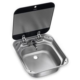 Dometic SNG4244 Cam Kapaklı Kare Karavan Lavabo Eviye