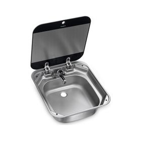 Dometic SNG4244 Cam Kapaklı Kare Karavan Lavabo Eviye
