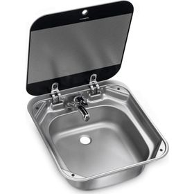 Dometic SNG4244 Cam Kapaklı Kare Karavan Lavabo Eviye