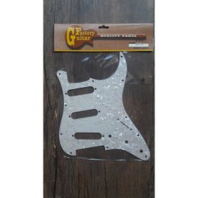Domo Guitar Factory STP-1WP Beyaz Sedefli SSS Strat Pickguard