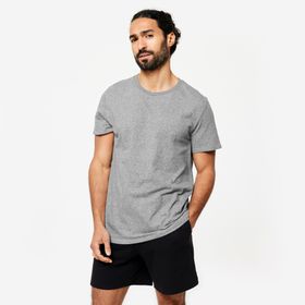 Domyos 100 Sportee Gri Erkek Spor Tişörtü