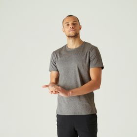 Domyos 100 Sportee Gri Erkek Spor Tişörtü