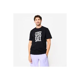 Domyos Fitness Ultra Siyah Düz Kesimli Spor Erkek T-Shirt