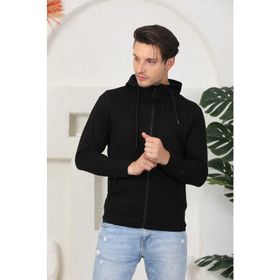 Domyos Siyah 500 Erkek Kapüşonlu Sweatshirt