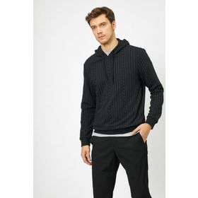 Domyos Siyah 500 Erkek Kapüşonlu Sweatshirt