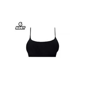 Dondeza 5019 6'lı Pedli İp Askılı Fitilli Bayan Büstiyer