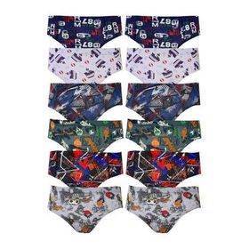 Dondeza Renkli 12`li Desen Baskılı Erkek Çocuk Slip Külot