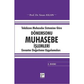 Dönem Sonu Muhasebe İşlemleri - Tekdüzen Muhasebe Sistemine Göre - Sinan Aslan