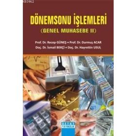 DÖNEMSONU İŞLEMLERİ (GENEL MUHASEBE II) - KOLEKTIF