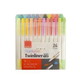 Dong-A Twinliner Çift Taraflı 24’lü Fosforlu Kalem Seti