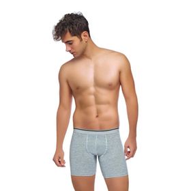 Donkshot 1004 Gri 3 Adet Likralı Uzun Erkek Boxer