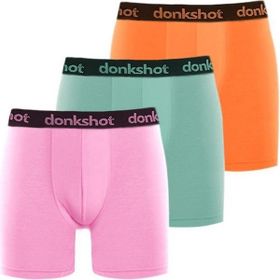 Donkshot 1104V3 Lila-Mint-Orange 6'lı Likralı Compact Uzun Erkek Boxer