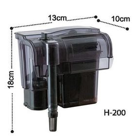 Dophin H-200 250 L/h Askılı Akvaryum İç Şelale Filtre