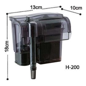 Dophin H-200 250 L/h Askılı Akvaryum İç Şelale Filtre