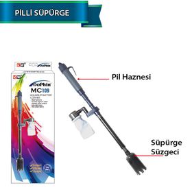 Dophin MC109 Pilli Akvaryum Dip Süpürgesi