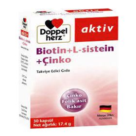 Doppelherz Aktiv Biotin L-Sistein Çinko 3x30 Kapsül