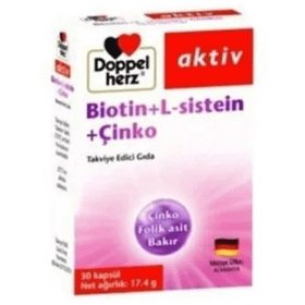 Doppelherz Aktiv Biotin L-Sistein Çinko Bakır 30 Kapsül