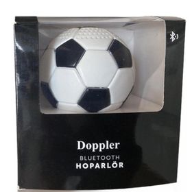 Doppler Siyah Beyaz Mini Futbol Topu Kablosuz Bluetooth Hoparlör