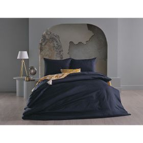 Doqu Home Artline Saten Siyah Çift Kişilik 200x220 cm Nevresim Takımı