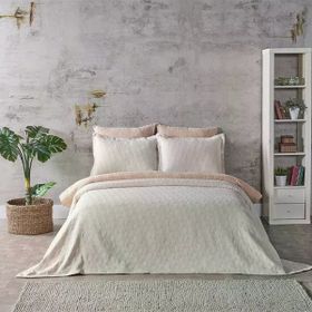 Doqu Home Arya Tek Kişilik Krem Yatak Örtüsü