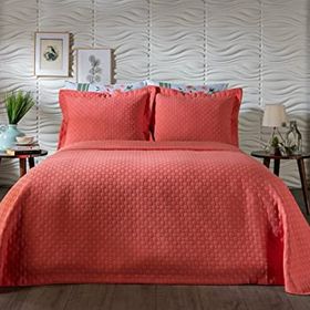 Doqu Home Beste Nar Çiçeği Çift Kişilik Yatak Örtüsü