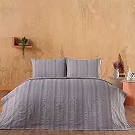 Doqu Home Calista Gri Çift Kişilik Pike Set