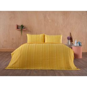 Doqu Home Calista Sarı Çift Kişilik Pike Seti