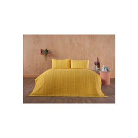 Doqu Home Calista Sarı Çift Kişilik Pike Seti