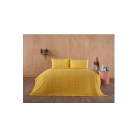 Doqu Home Calista Sarı Çift Kişilik Pike Seti