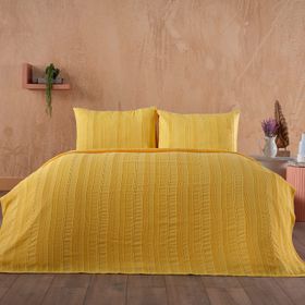 Doqu Home Calista Sarı Çift Kişilik Pike Seti