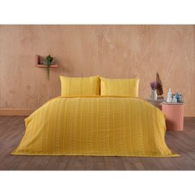 Doqu Home Calista Sarı Çift Kişilik Pike Seti