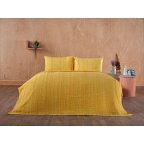Doqu Home Calista Sarı Çift Kişilik Pike Seti