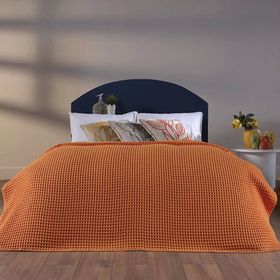 Doqu Home Clara Waffle Turuncu Çift Kişilik Pike Seti