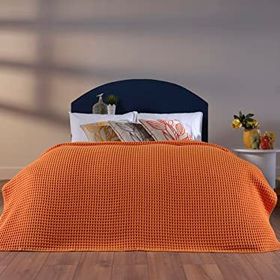 Doqu Home Clara Waffle Turuncu Çift Kişilik Pike Seti