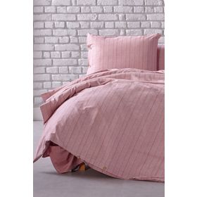 Doqu Home İpliği Boyalı Serisi Mabel Tek Kişilik Bordo Nevresim Takımı