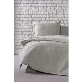 Doqu Home İpliği Boyalı Serisi160 x 220 cm Yeşil Mabel Tek Kişilik Nevresim Takımı