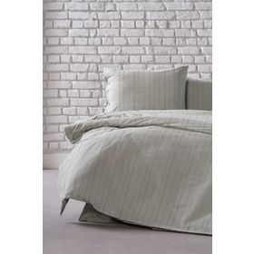 Doqu Home İpliği Boyalı Serisi160 x 220 cm Yeşil Mabel Tek Kişilik Nevresim Takımı
