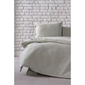 Doqu Home İpliği Boyalı Serisi160 x 220 cm Yeşil Mabel Tek Kişilik Nevresim Takımı