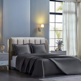 Doqu Home Napoli Çift Kişilik Antrasit Yatak Örtüsü