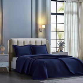 Doqu Home Napoli Çift Kişilik Lacivert Yatak Örtüsü