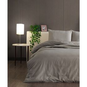 Doqu Home Pure Line Çift Kişilik 200 x 220 cm Bej Nevresim Takımı