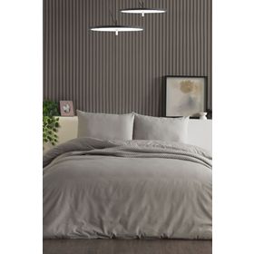 Doqu Home Pure Line Çift Kişilik Bej Nevresim Takımı