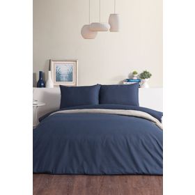 Doqu Home Pure Line Çift Kişilik Lacivert Nevresim Takımı