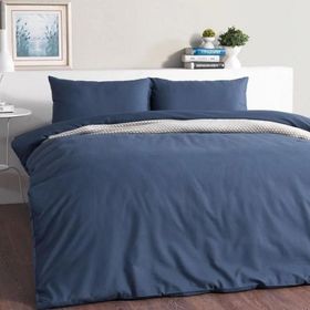 Doqu Home Pure Line Çift Kişilik Lacivert Nevresim Takımı