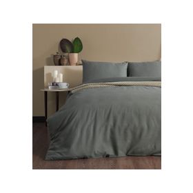 Doqu Home Pure Line Çift Kişilik Yeşil 200x220 cm Nevresim Takımı